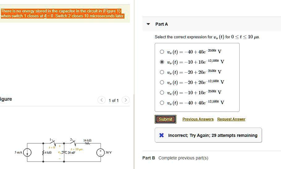 SOLVED: There is no energy stored in the capacitor in the circuit in ...