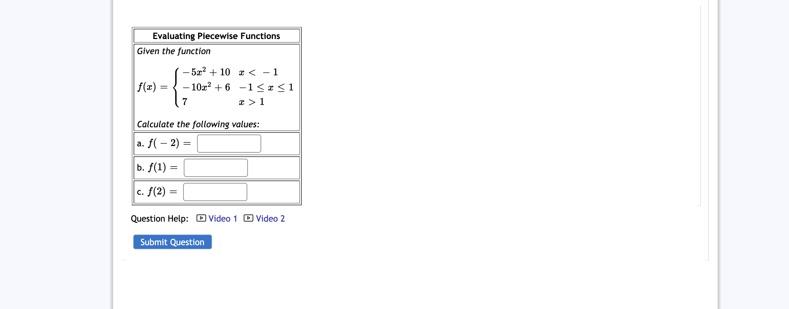 solved-evaluating-piecewise-functions-given-the-function-f-x-5-x-2