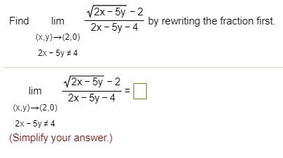 vzx sy 2 find iim by rewriting the fraction first zx 5y 4 xy 20 2x