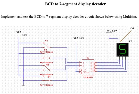 SOLVED: BCD To 7-segment Display Decoder Implement And Test The BCD To ...