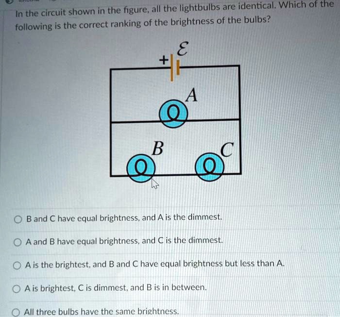 In The Circuit Shown In The Figure, All The Light Bulbs Are Identical ...