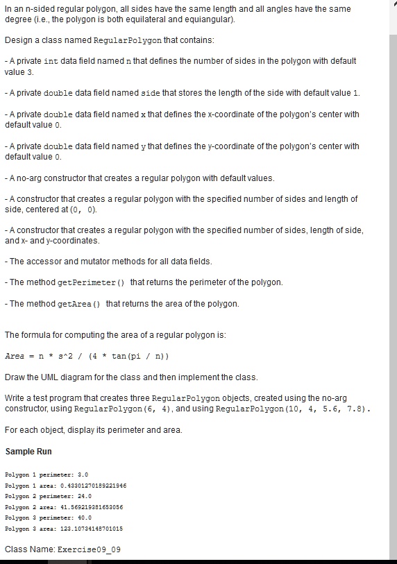 SOLVED: In an n-sided regular polygon, all sides have the same length ...