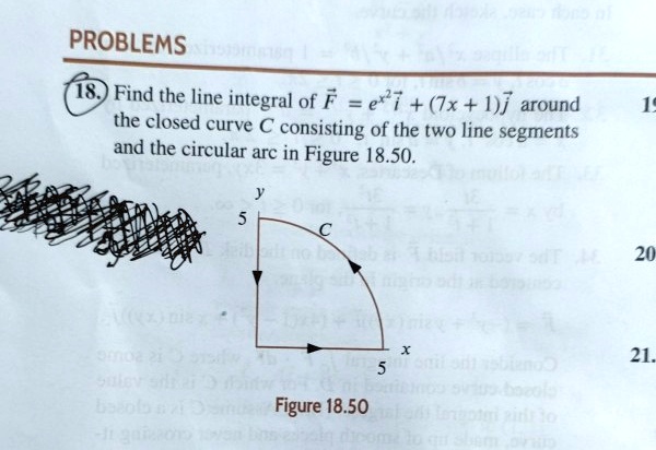 SOLVED: PROBLEMS T8 Find the line integral of F = e"'7 + (x + 1)J ...