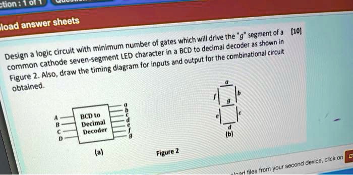 SOLVED: Load answer sheets. Design a logic circuit with the minimum ...