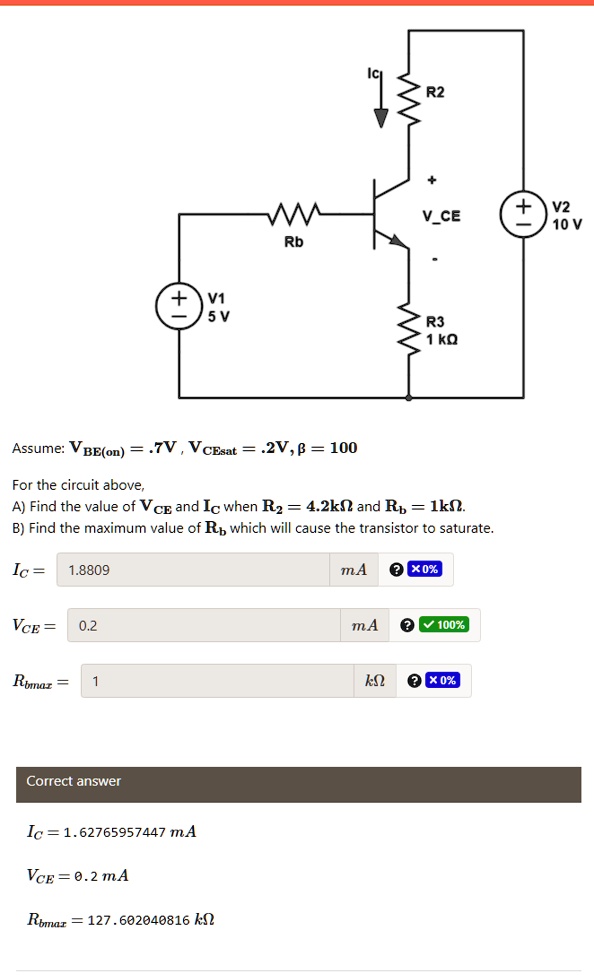 Solved t = 0 + vi } R m L For the above circuit, V = 2V, R =