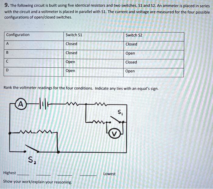 SOLVED9. The following circuit is built using five identical resistors
