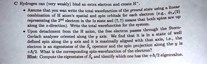 c hydrogen can very weakly bind an extra electron and create h state ...