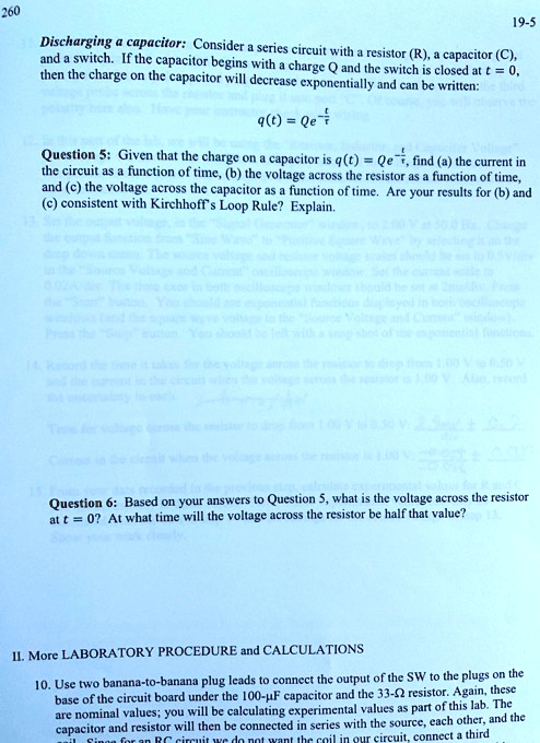 Video Solution: Discharging Capacitor: Consider A Series Circuit With A 