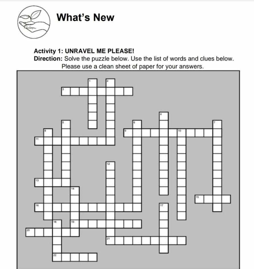 Whats New Activity 1 Unravel Me Please Direction Solve The Puzzle Below