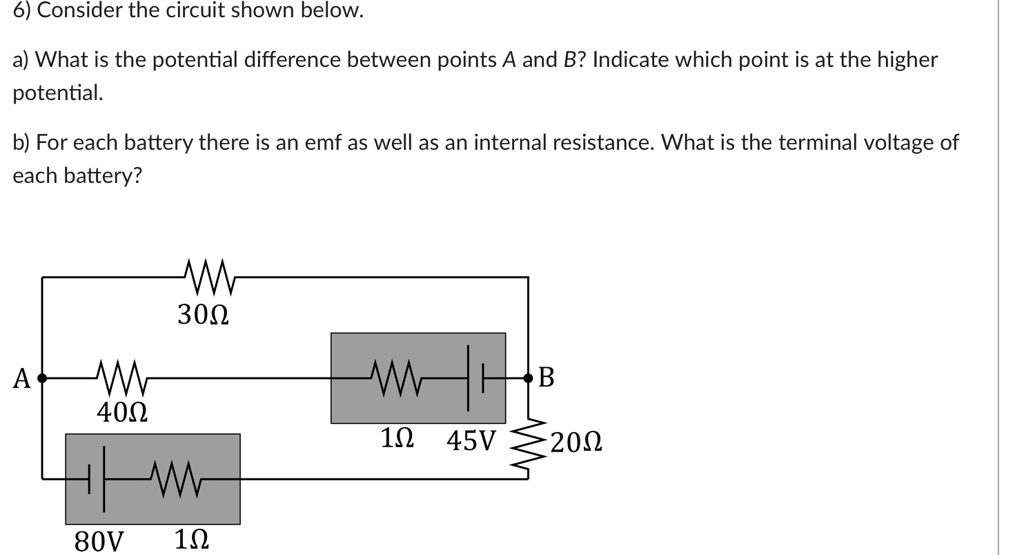 SOLVEDConsider the circuit shown below a) What is the potential