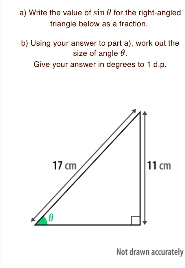 solved-a-write-the-value-of-sin-0-for-the-right-angled-triangle-below