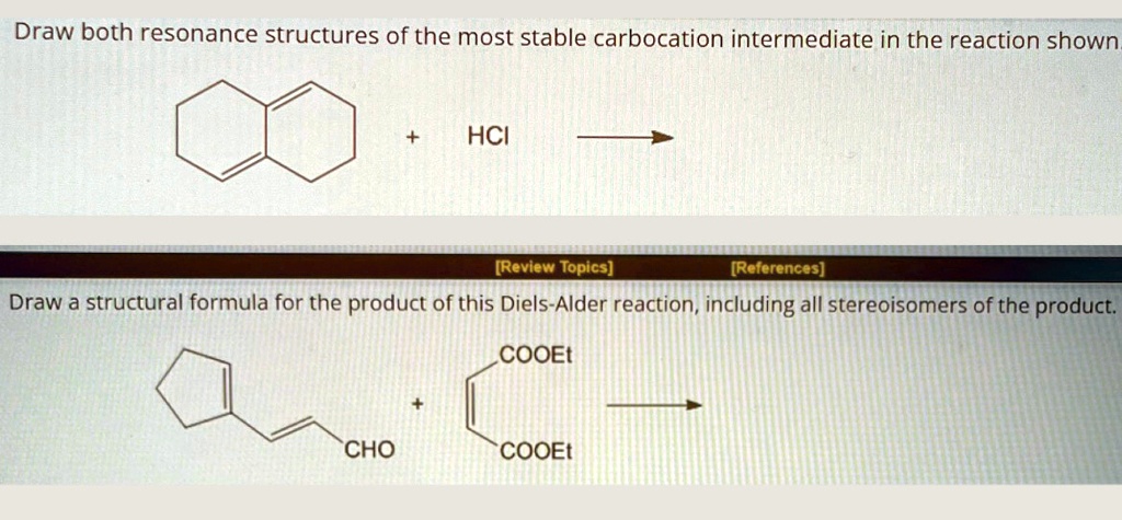 Please solve these two problems. Draw both resonance structures of the ...
