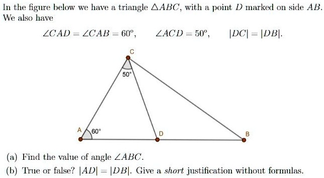 SOLVED Texts In the figure below we have a triangle ABC with a