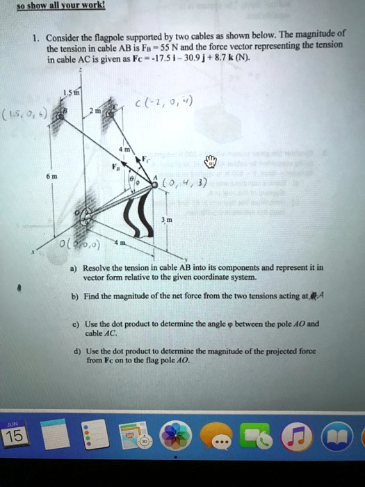 statics so show all your work 1 consider the flagpole supported by two ...