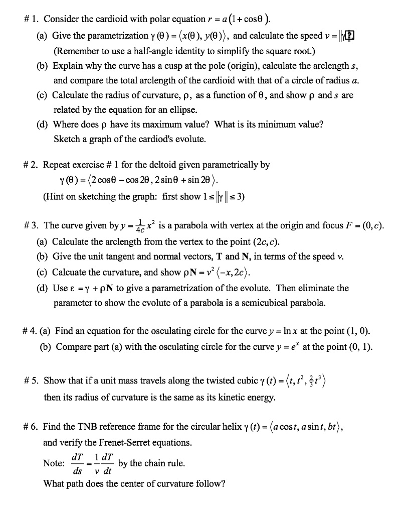 SOLVED: Consider the cardioid with polar equation r = a(1 + cosÎ ...