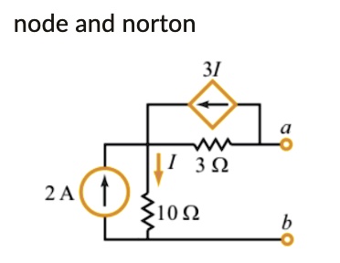 SOLVED: Use the short circuit current method to find the Norton ...