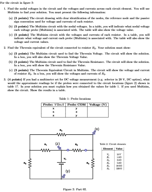 SOLVED: For the circuit in figure 2: 1. Find the nodal voltages in the ...