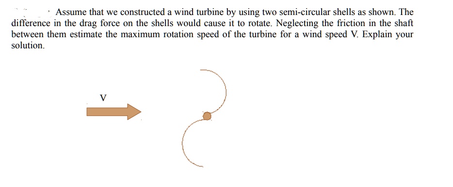 Semi Circular Shell Assume that we constructed a wind turbine by using two...