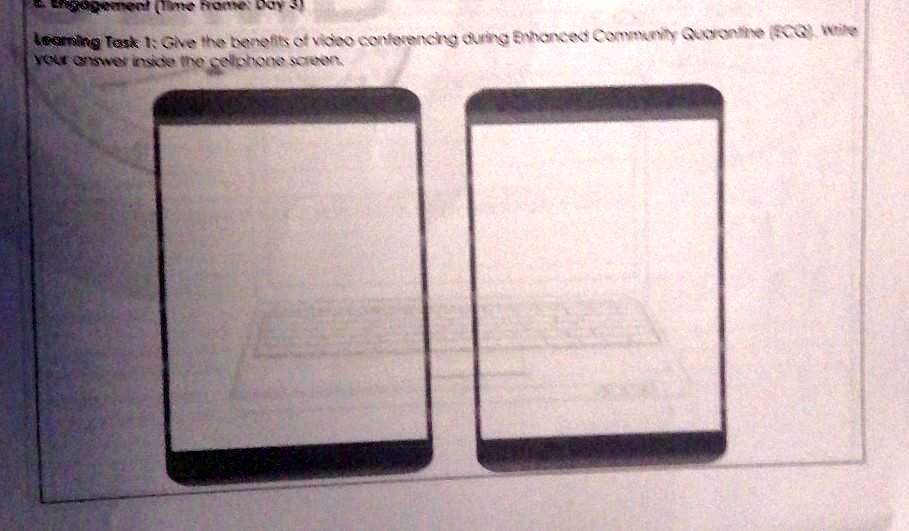 SOLVED Learning Task 1 Give the benefits of video conferencing during