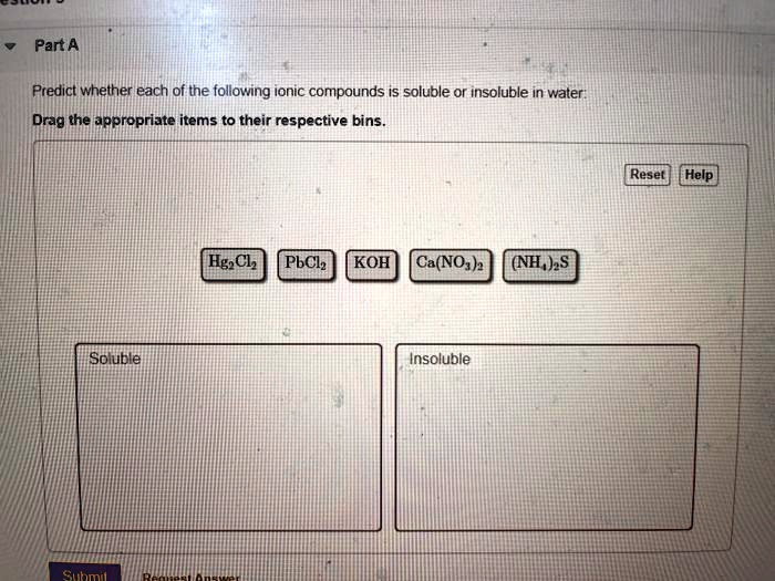Which Of The Following Compounds Is Soluble In Water SOLVED: Predict whether each of the following ionic compounds is