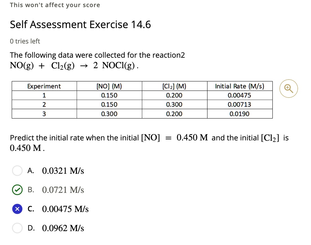 SOLVED: This Won't Affect Your Score Self Assessment Exercise 14.6 0 ...