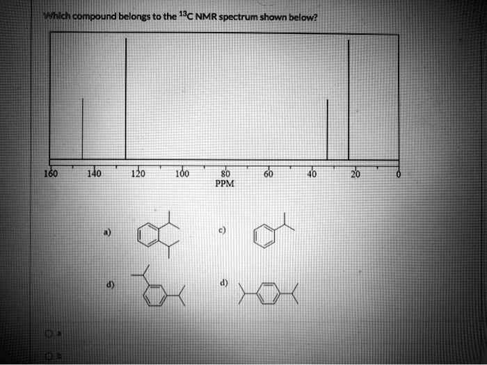 Solved Compound Belongs To The 13c Nmr Spectrum Shown Below 140 120 100 Ppm 3866