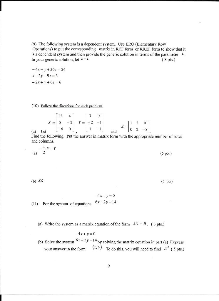 SOLVED: The following syslem is dependent system: Use ERO (Elementary ...