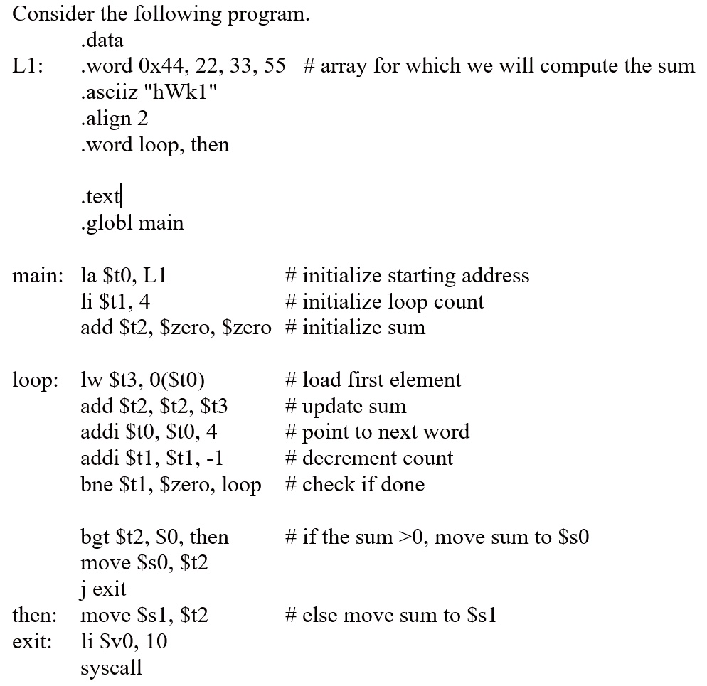 SOLVED Show the hexadecimal contents of the data segment assuming