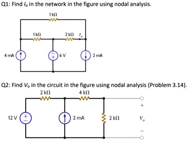 SOLVED: Q1: Find I in the network in the figure using nodal analysis ...