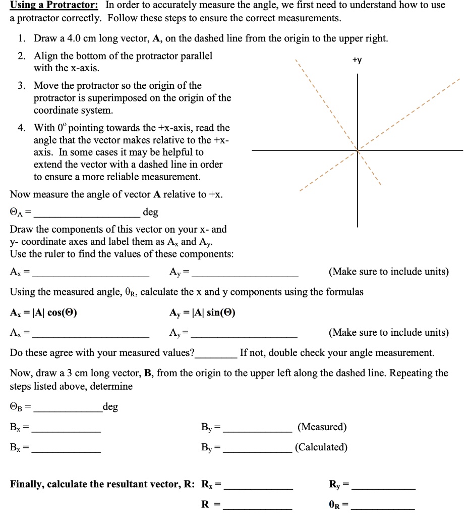 SOLVED Using a Protractor In order to accurately measure the angle