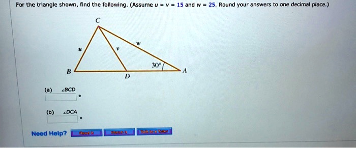 for-the-triangle-shown-find-the-following-assume15-solvedlib