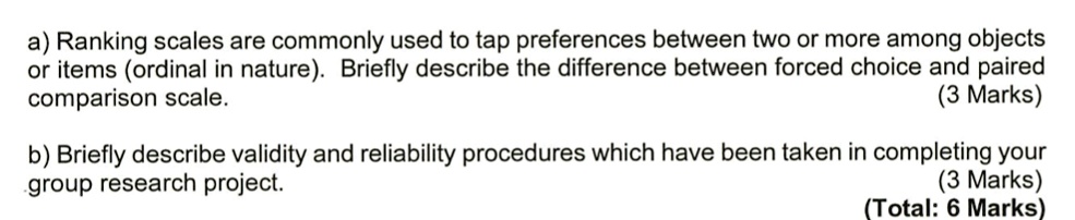 Forced Choice Ranking Scale a ranking scales are commonly used to tap preferences between two or ...