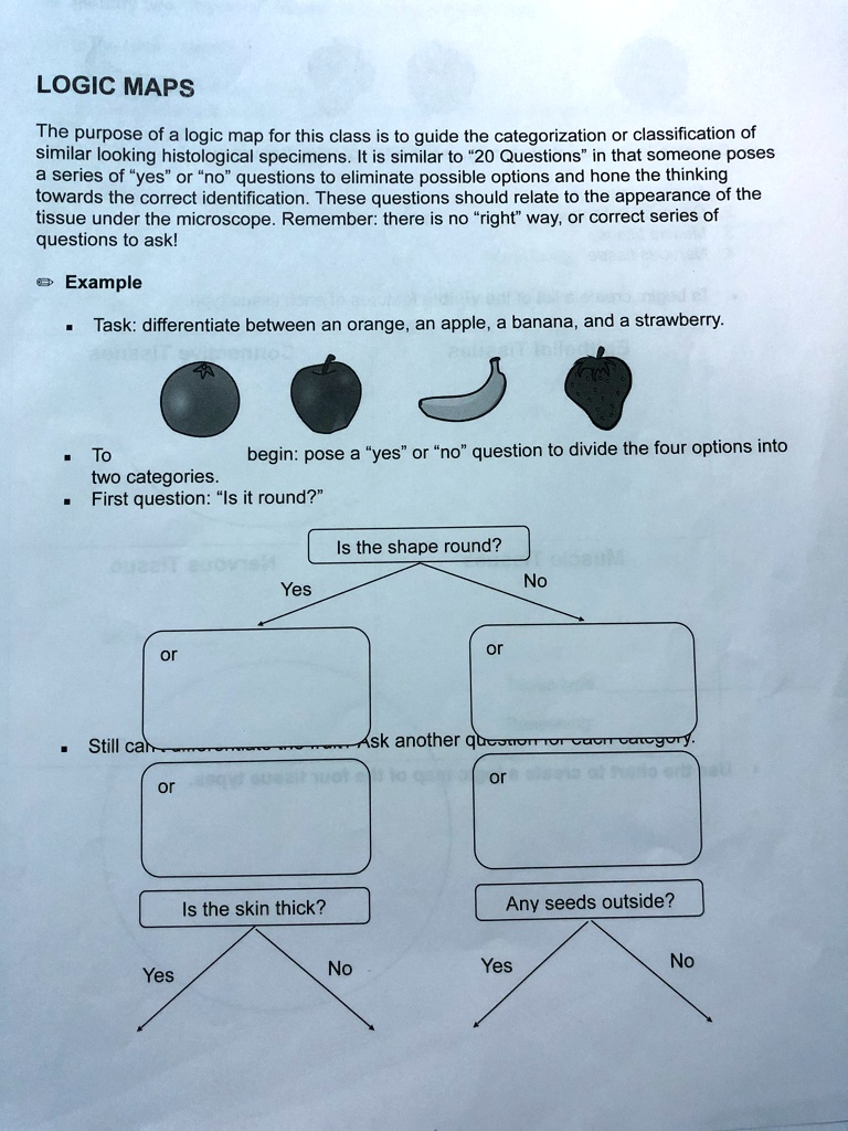 LOGIC MAPS The purpose of a logic map for this class is to guide the ...