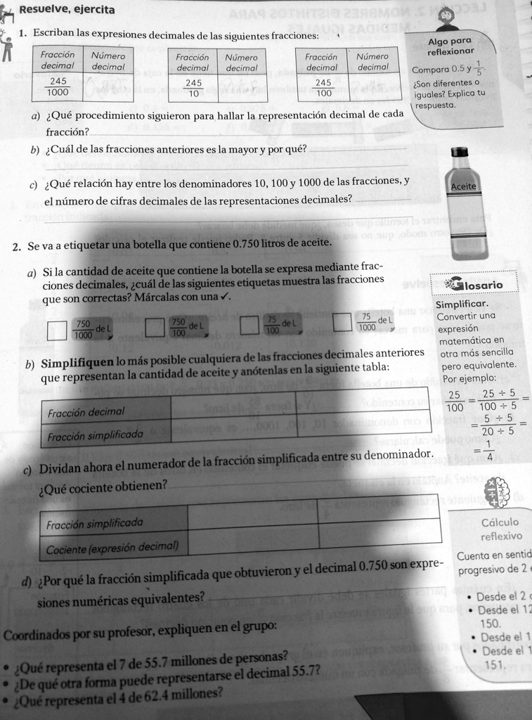 Solved Combertir Decimales A Fracciones Resuelve Ejercita Escriban Solved Combertir Decimales A Fracciones Resuelve Ejercita Escriban