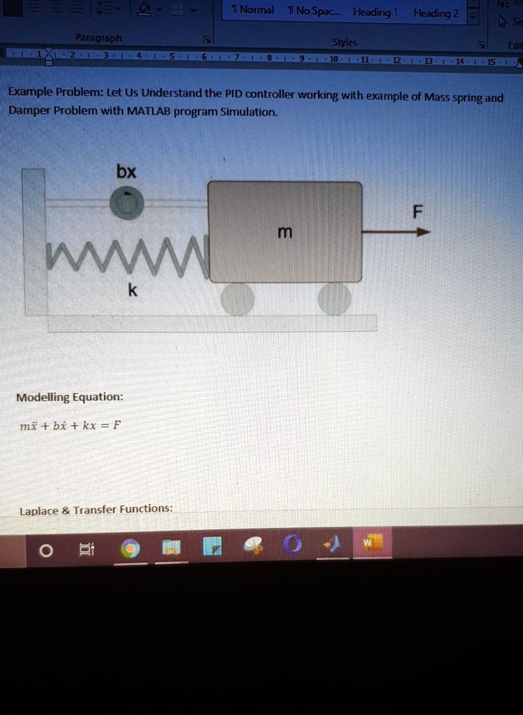 Matlab Mass Spring Damper Example Example Problem: Let Us Understand the PID controller working with ...