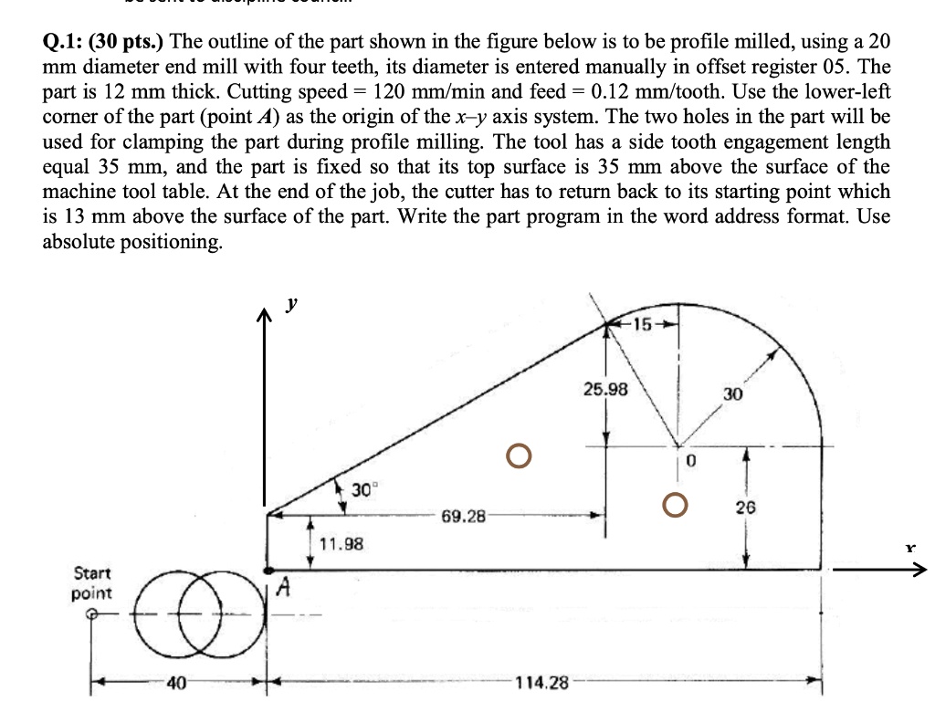 solved-q-1-30-pts-the-outline-of-the-part-shown-in-the-figure-below-is-to-be-profile-milled