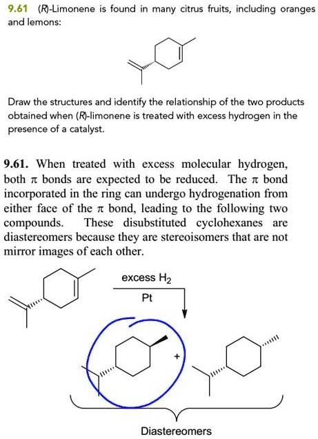 SOLVED: 9.61 (R)-Limonene Is Found In Many Citrus Fruits; Including ...