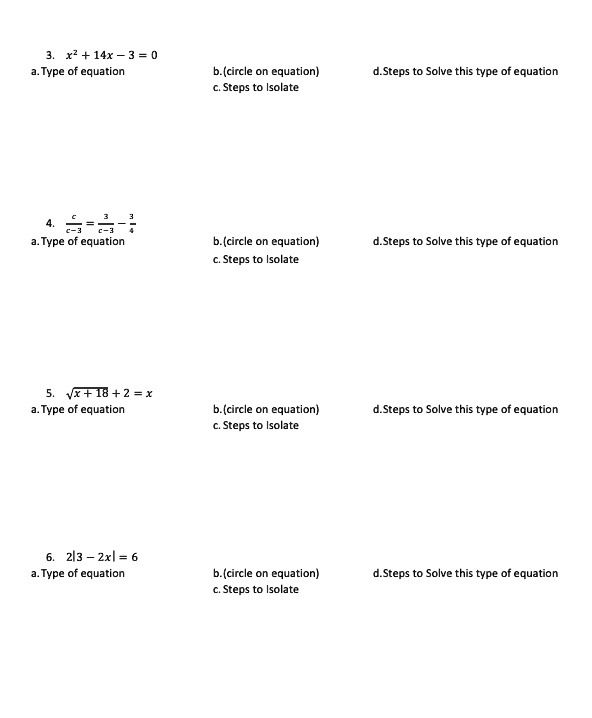 SOLVED: x^2 + 14x - 3 = 0 (circle on equation) Steps: Isolate Steps ...