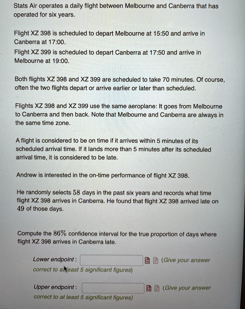 stats air operates a daily flight between melbourne and canberra that has operated for six years flight xz 398 is scheduled to depart melbourne at 1550 and arrive in canberra at 1700 flight  87758