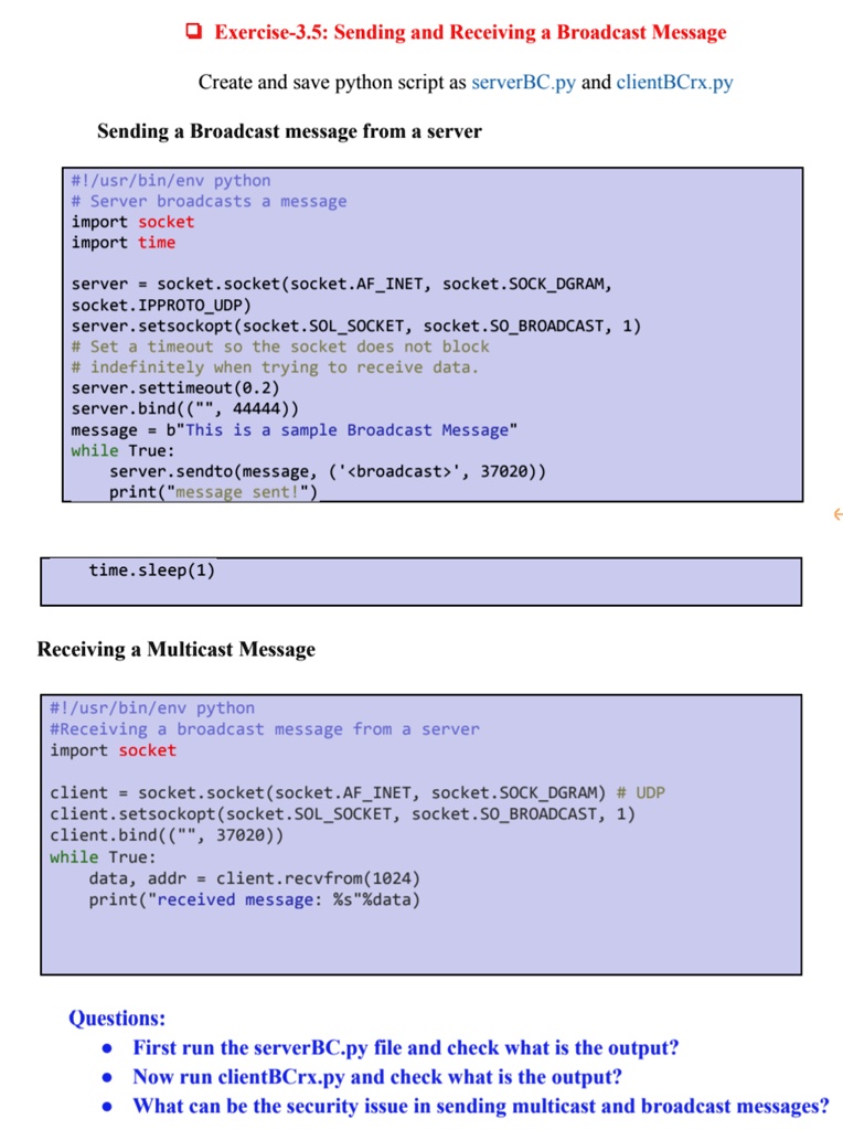 SOLVED First, run the serverBC.py file and check what is the output