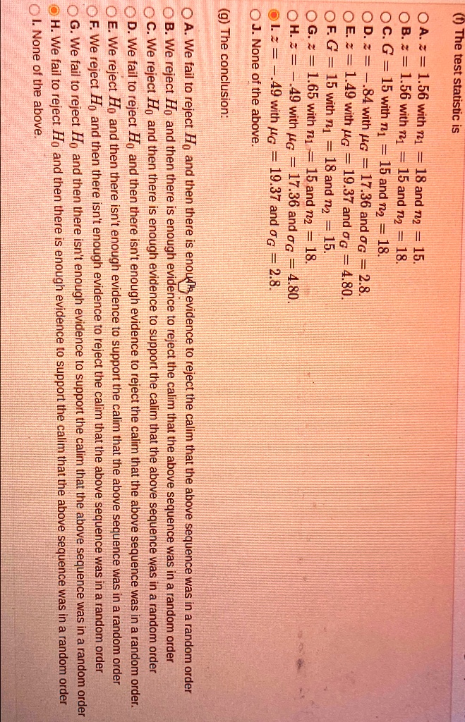 122 section 137 problem 7 10 points consider the following sequence of 1 and 6 611166111661161166611611116661166 with a 001 significance level we wish to test the claim that the above sequen 76117