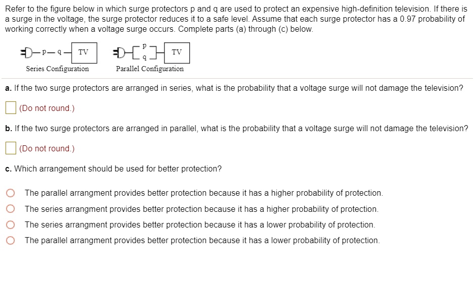 SOLVED Refer to the figure below in which surge protectors are used to protect an expensive
