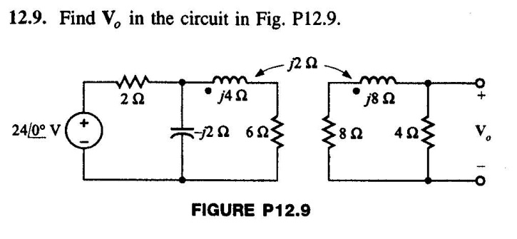 12.9. Find Vo in the circuit in Fig. P12.9.