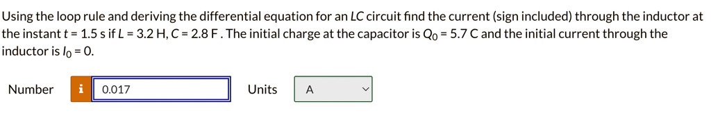 SOLVED: Using the loop rule and deriving the differential equation for ...