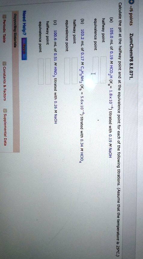 calculate 1 perlodic need help halfway equivalence halfway the 1 equivalence il 2 table aypoin ml point 2 point ml the 1 point orl6v9 8dwayjunz of 051 of 017 constants hno czhsnhz i and 8e07 00199