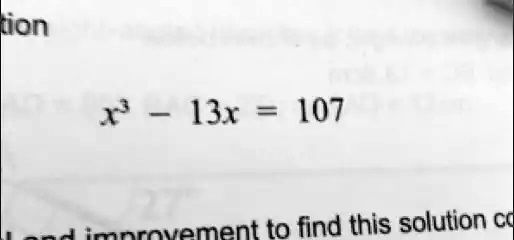 x^3 - 13x = 107