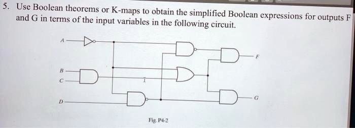 SOLVED: Use Boolean theorems or K-maps to obtain the simplified Boolean ...