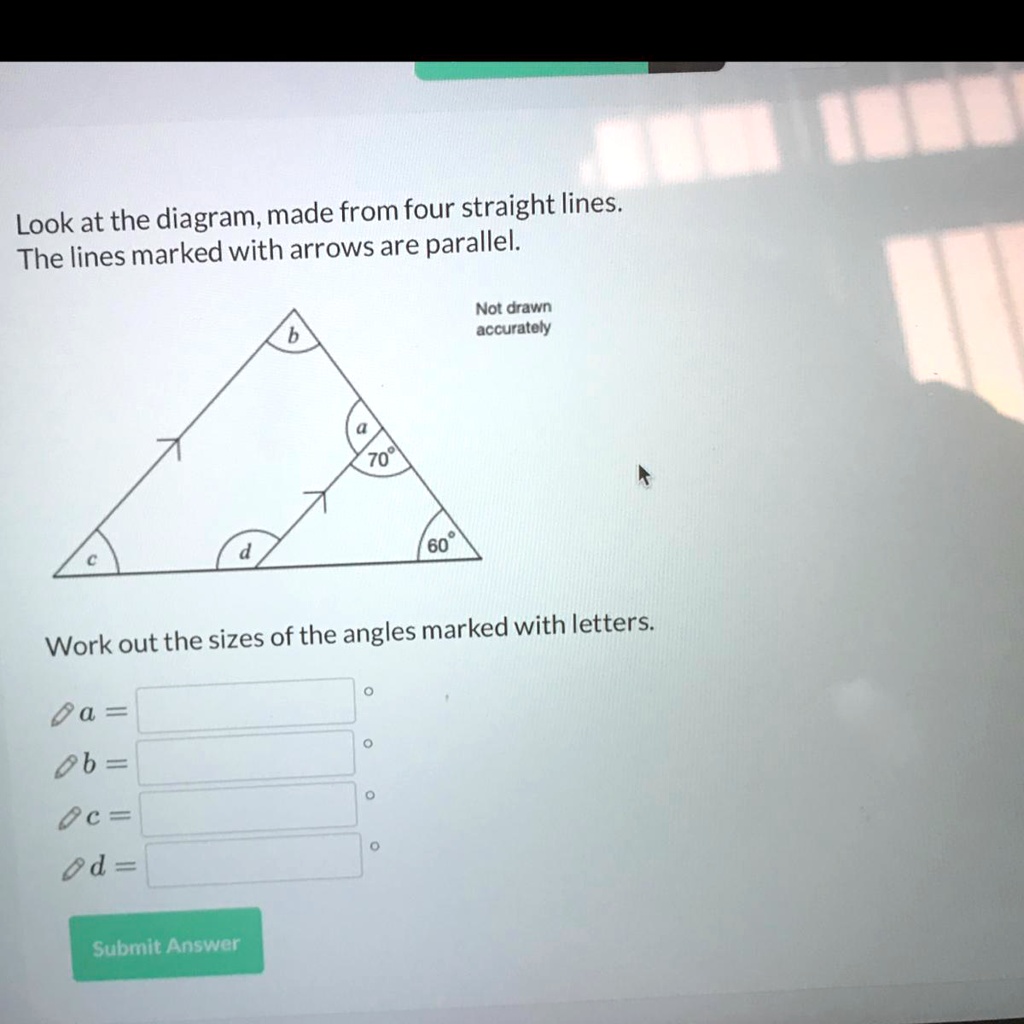 Look at the diagram, made from four straight lines. The lines marked ...