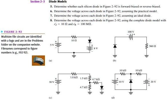 SOLVED: Diode Models 5. Determine Whether Each Silicon Diode In Figure ...