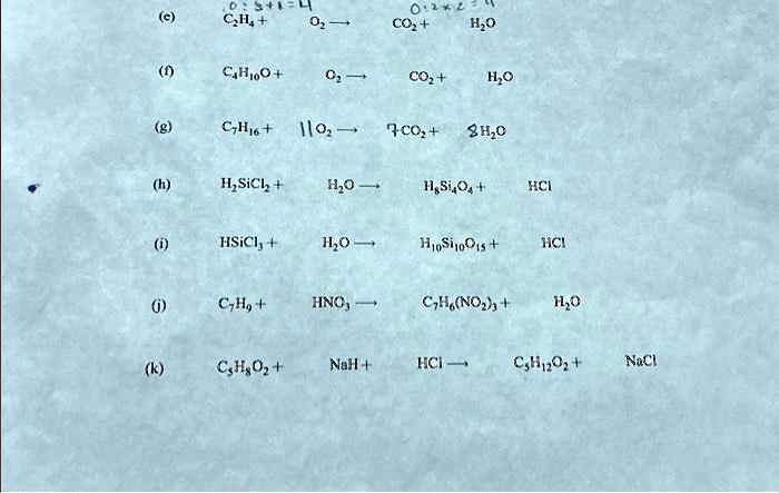 SOLVED: Balance the chemical equations CH4 + H2O → CH3OH + H2O (g) CH4